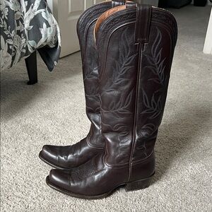 Abbyville Hyer Dark Brown Leather Boots
